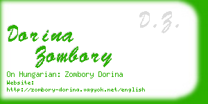 dorina zombory business card